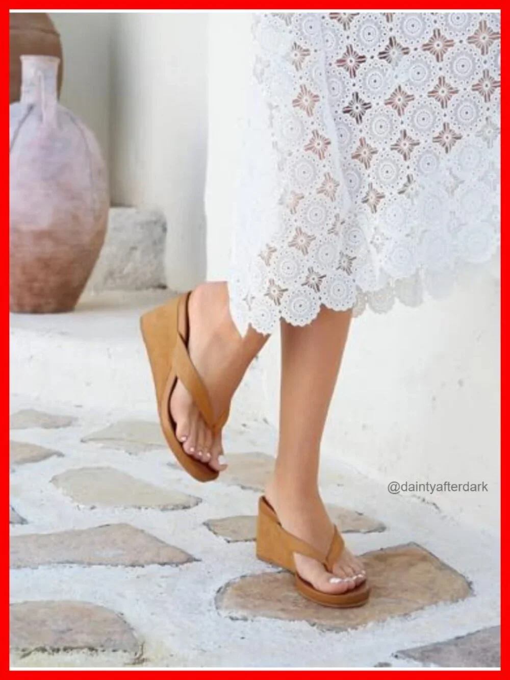 Women's Platform Wedge Heels Sandals Flip Flops Thong Slide Summer Shoes